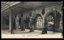 AK Basel, Kreuzgang im Münster