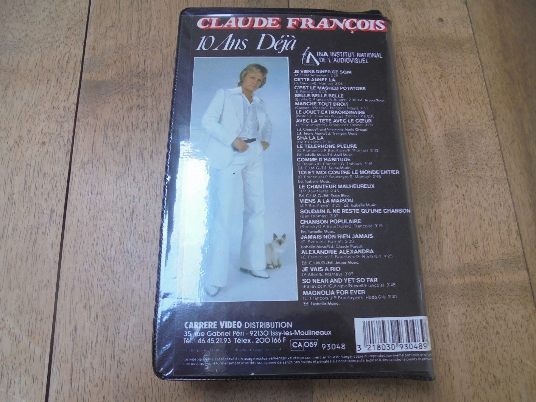 Tutti i VHS: Claude François 10 ans déjà - VHS – Usato da Vessy venduto da mafabe 1