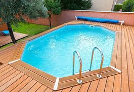 Piscine Bois Ubbink Azura 490x355 H130cm.