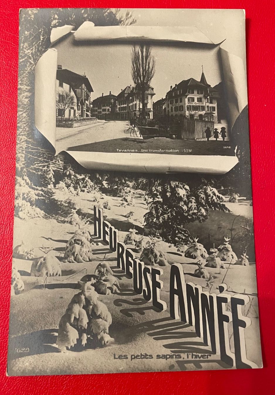 Cartoline postali: Heureuse Année // Tavannes – Usato da St-Légier-La Chiésaz venduto da Theo005