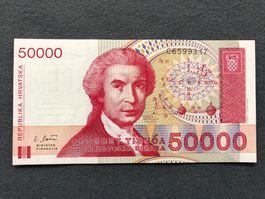 Zagreb 1993 - Kroatien - Croatia - 50000 Dinara UNC