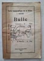 Alte Landkarte Bulle, Schweiz, 1:100000, Jahrgang 1933