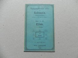 Landkarte Karte Elm GL 1906 Engi Matt Schwendi Berge