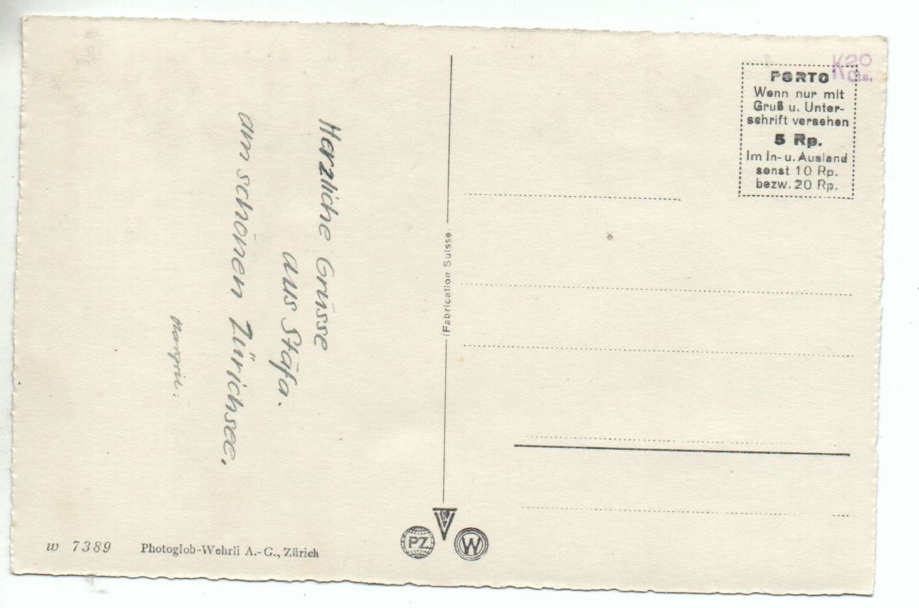 Ansichtskarten: STÄFA Nr. 7389 – Gebraucht aus Jona von philajona 1
