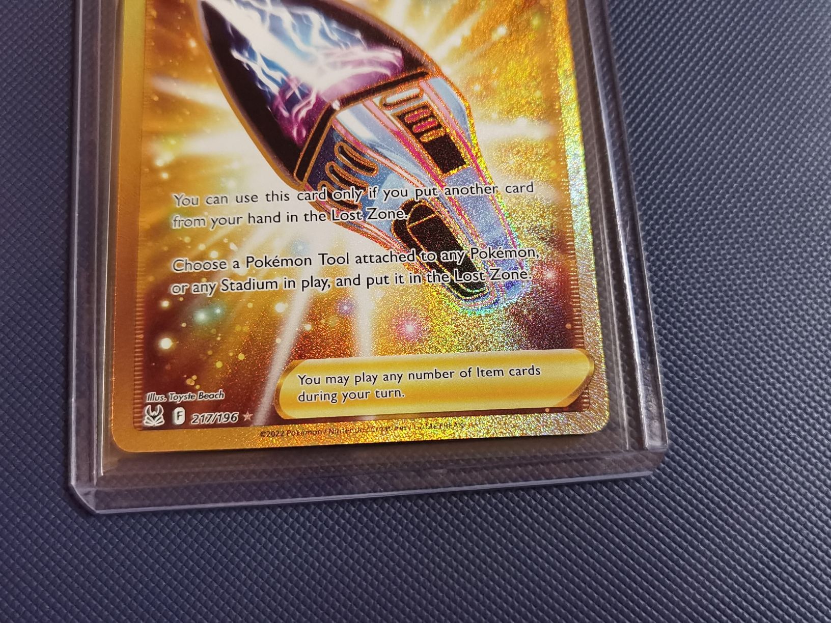 gold lost vacuum pokemon card - 217/196 Lost Origin Evolves from null Rules You can use this card only if you put another card from your hand in the Lost Zone Lost Origin – Bago's Breaks