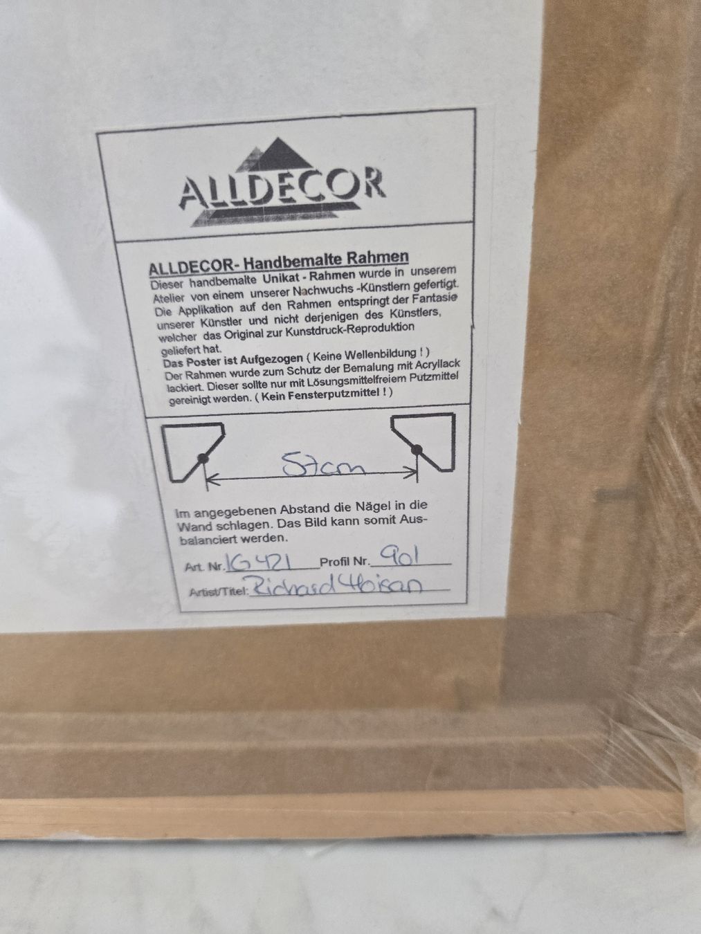 Foto & Immagini: Bild mit bemaltem Rahmen – Nuovo e nell'imballaggio originale da Hägglingen venduto da Papalegua 1