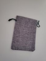 Stoffbeutel Grau mit Kordel 17 x 22cm