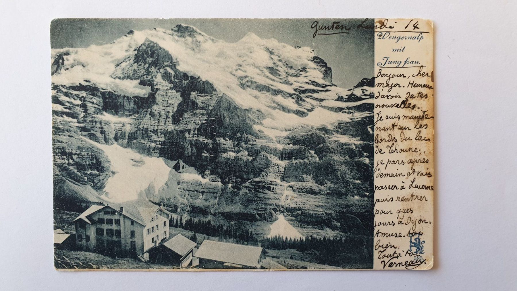 Cartoline postali: Jungfrau. Interlaken. Wegeneralp. 2 alte Ansichtskarten. – Usato da Goldach venduto da armando_r 4