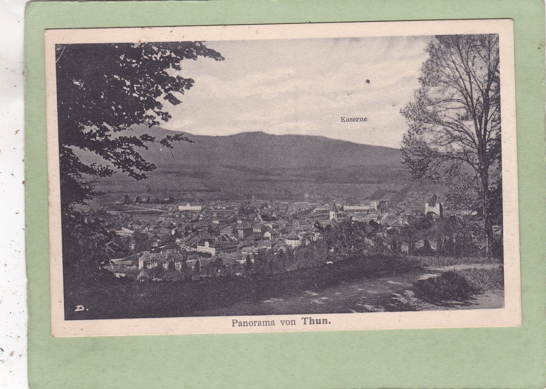 Cartoline postali: Panorama von Thun Kaserne 1924 – Usato da Herisau venduto da Lisegrat2008
