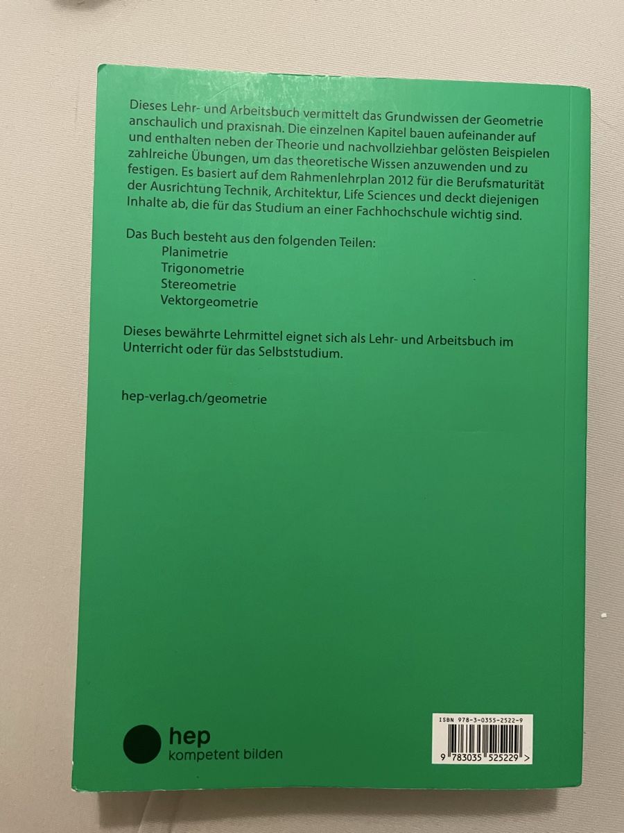 Libri: Geometrie Buch Berufsmaturität – Usato da Rümlang venduto da vio_8ztv 1