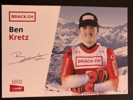 Ben Kretz Autogrammkarte Swiss-Ski Alpin C-Kader 2024