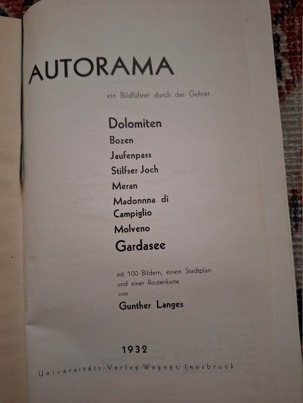 Libri: Versand möglich! Autorama- Gunther Langes, 1932 – Usato da Winterthur venduto da Goldpipau 2