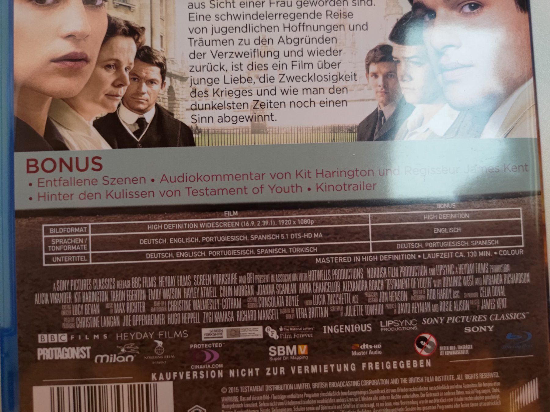 Tutti i DVDs: Testament of Youth – Usato da Liestal venduto da Kratzilla 3