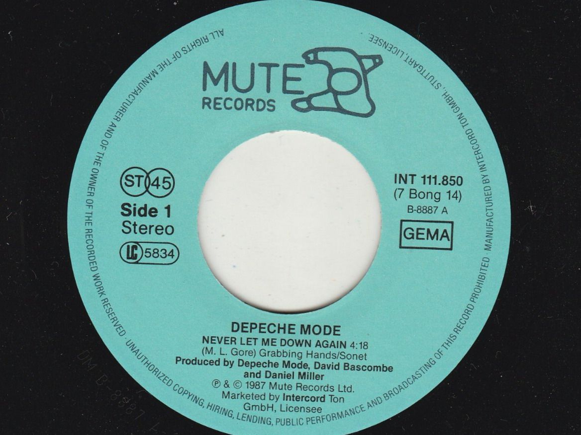 Schallplatten: Depeche Mode - Never let me down again 7" Vinyl 1987 – Gebraucht aus Tübach von JamesStone 4