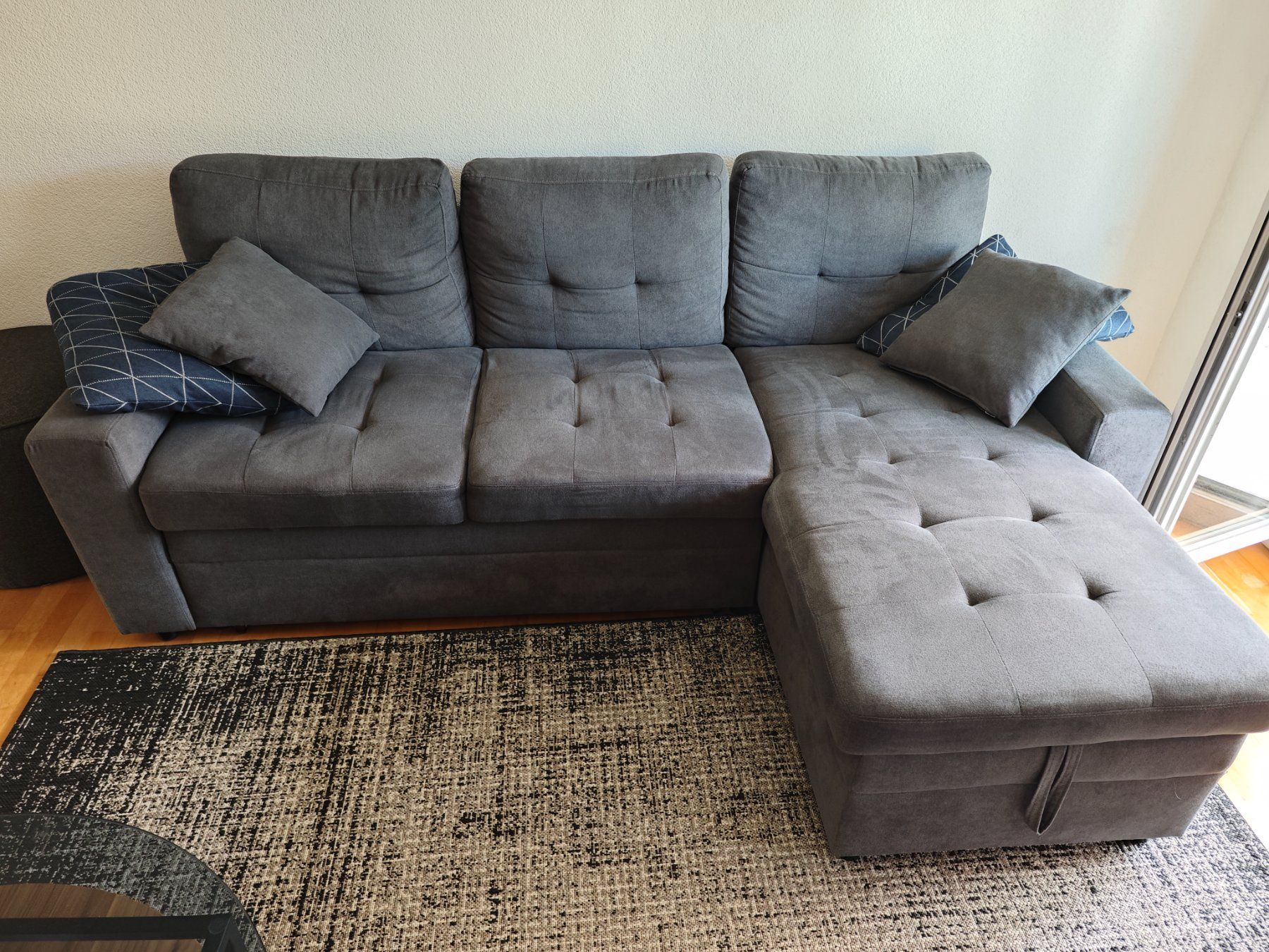 Divani: Ecksofa mit Bettfunktion und Stauraum dunkelgrau – Usato da Dietikon venduto da yun_gz6j
