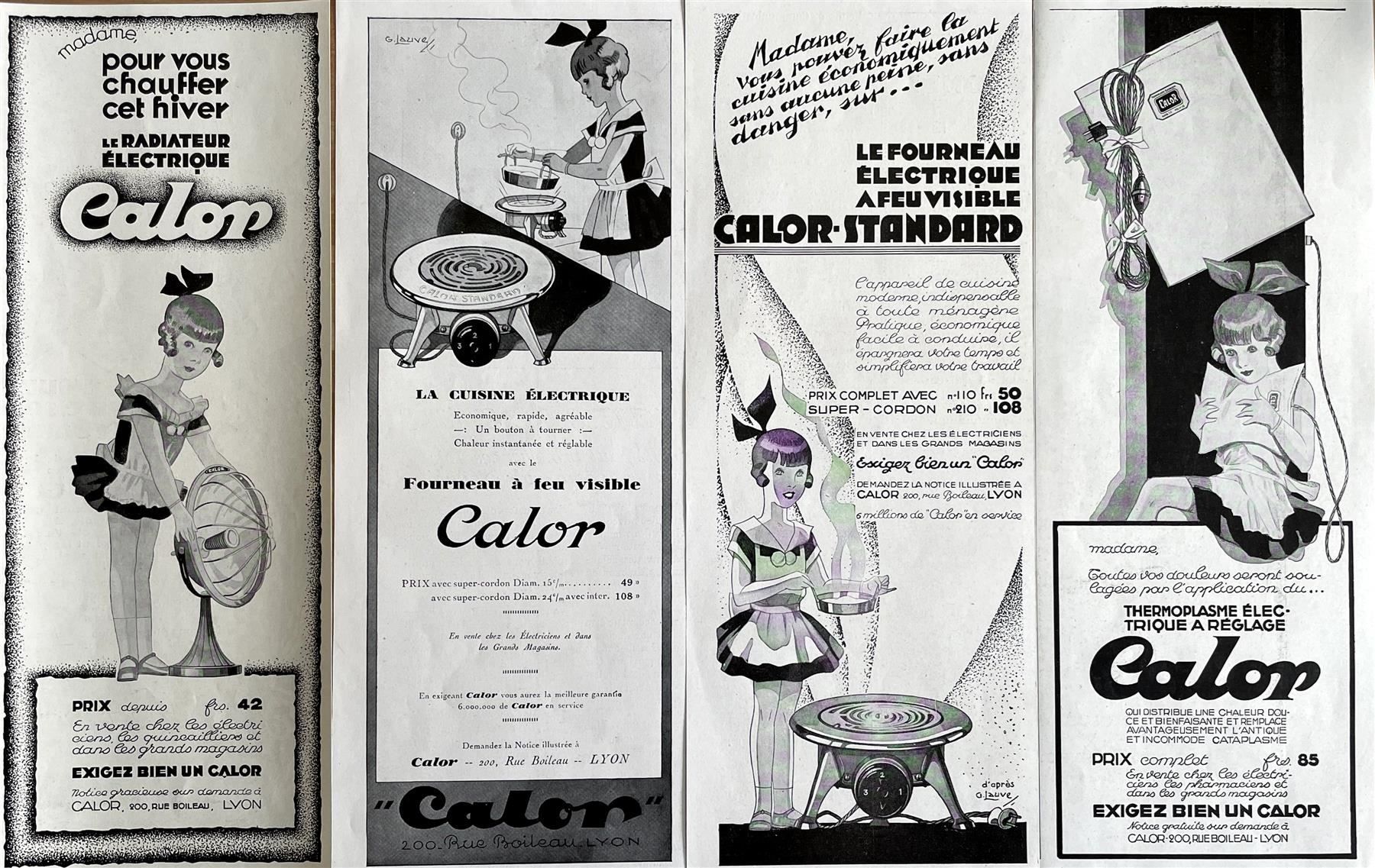 Foto & Immagini: Calor - 4 alte Werbungen / Publicités  1930/32 – Usato da Savagnier venduto da Ne2065 1