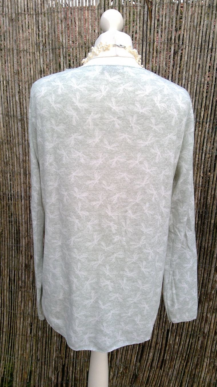 Maglioni & Felpe: Pullover vert tilleul motifs libellules Chicorée, taille L – Nuovo (secondo la descrizione) da Agiez venduto da chouchanelle 5