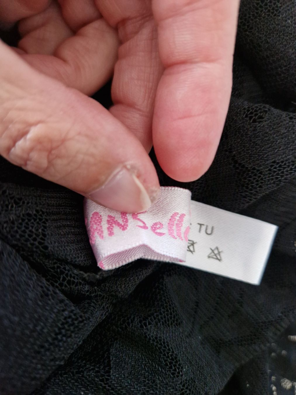 Tops: Schwarzes Spitzen-Top mit Strass-Träger / Grösse S one size – Gebraucht aus Niederrohrdorf von Miripfiri 4