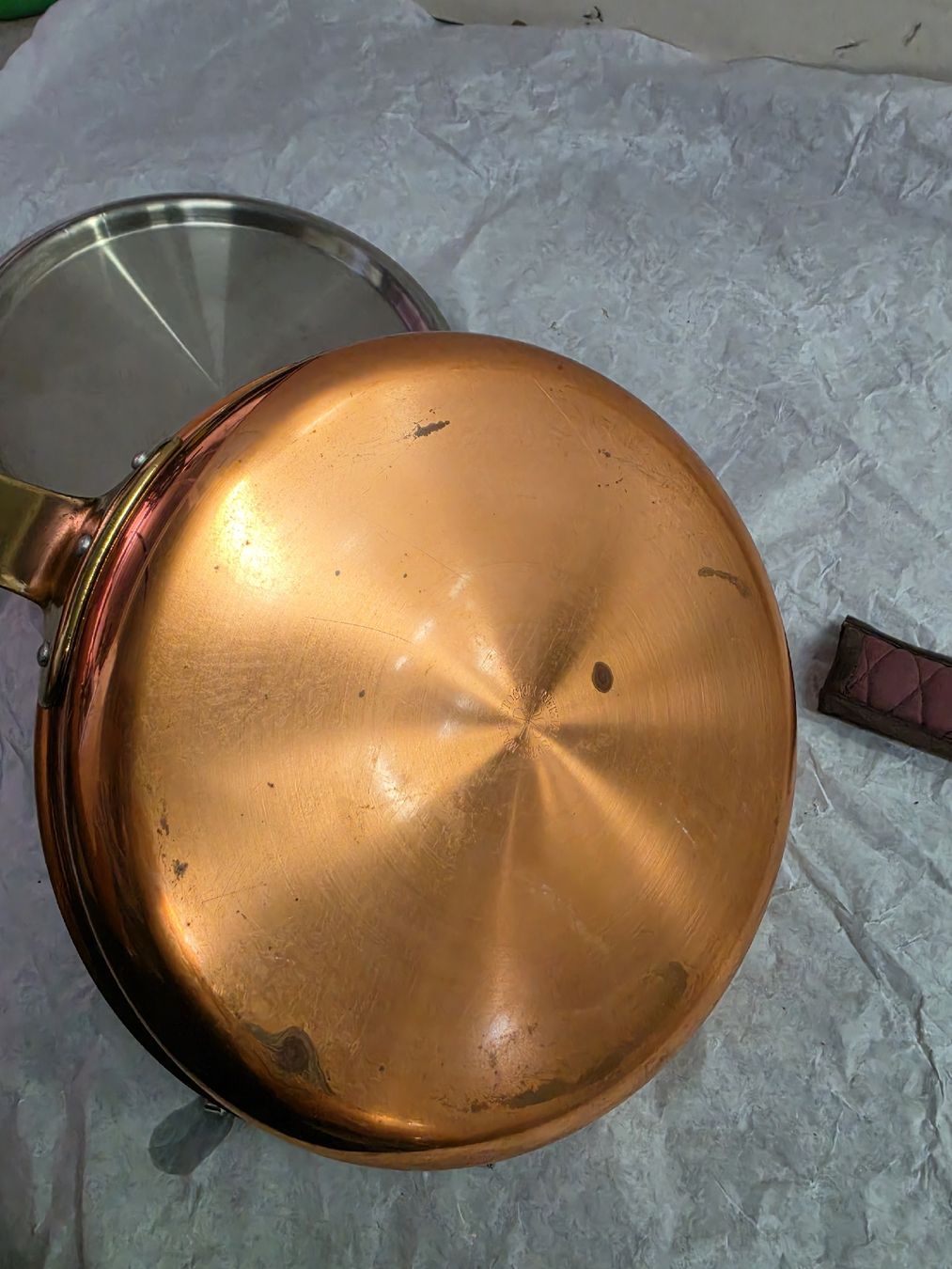 Stöckli Pfannen: Stöckli Kupferpfanne mit Deckel, – Gebraucht aus Olten von Mezopotamya 5