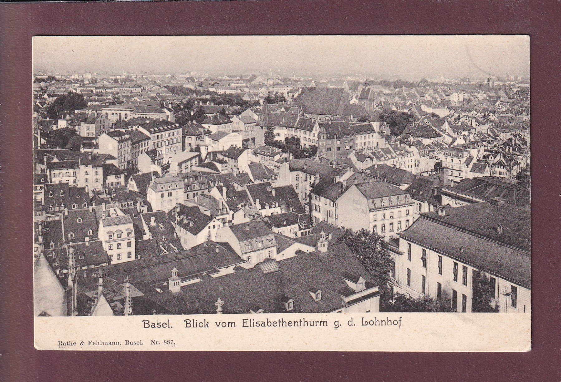 Cartoline postali: BASEL - Lohnhof vom Elisabethenkirche – Usato da Pully venduto da nicecards