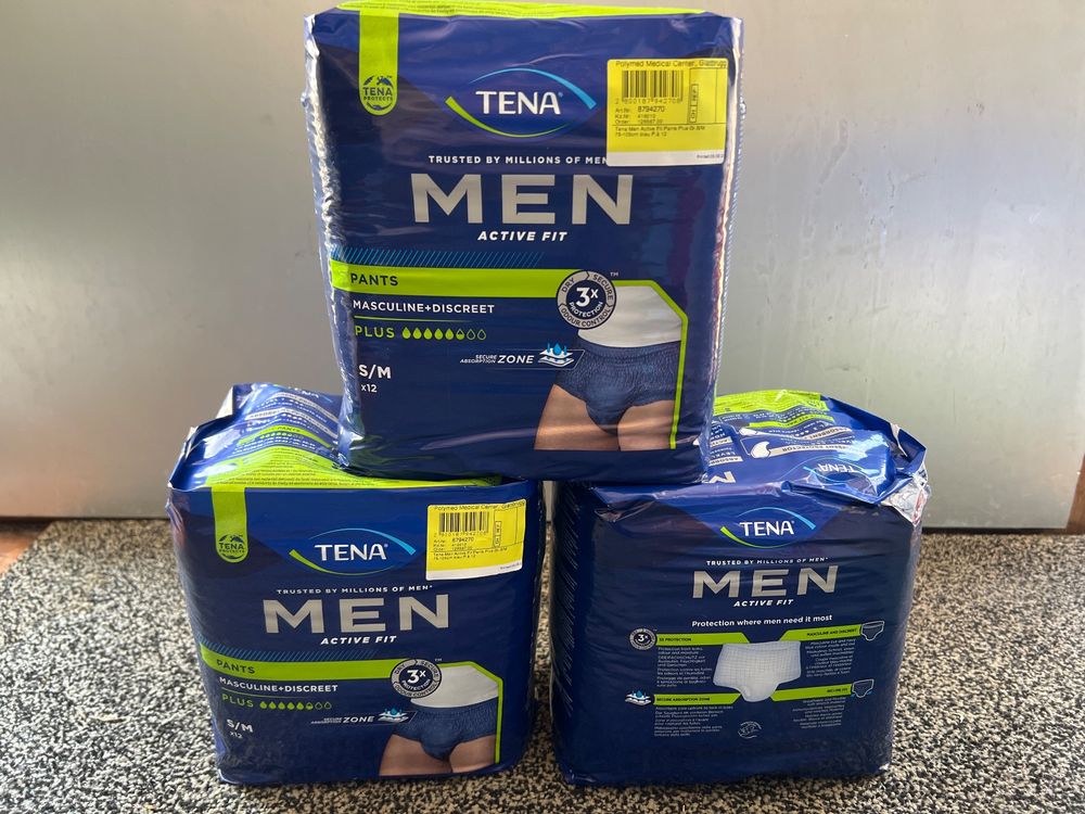 3 x 12 TENA MEN Active Fit Pants Plus Gr. S/M Kaufen auf Ricardo