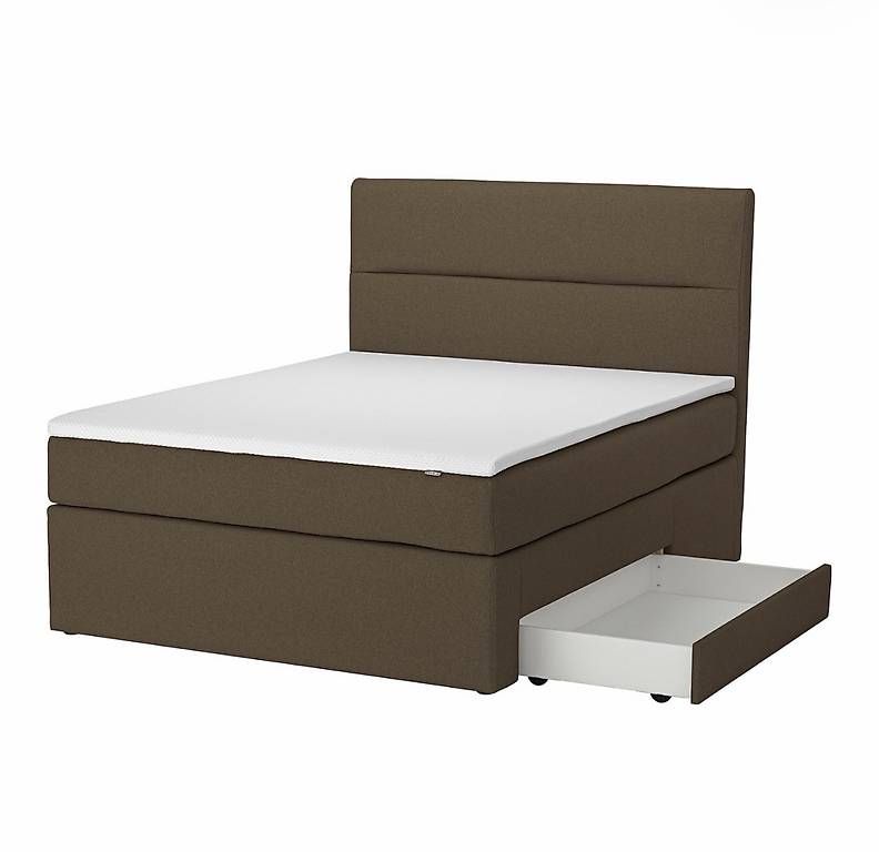 Betten: IKEA Box Spring Bed with Storage Drawer, Brown, New – Neu und originalverpackt aus Pfäffikon ZH von say_wjn8 1