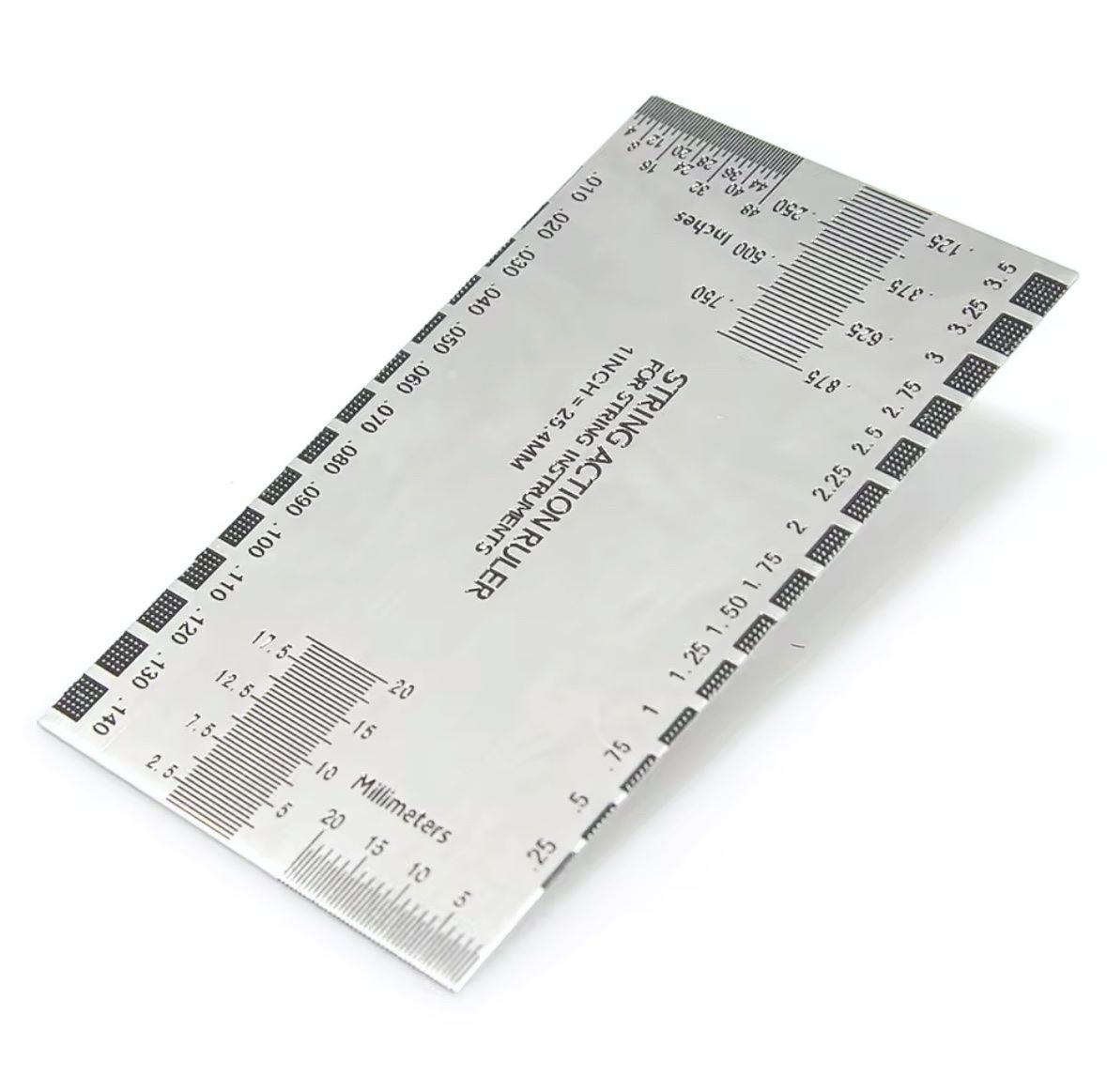 Altro in Scrittura & Disegno: String action gauge / Saitenlage Lineal Edelstahl – Nuovo e nell'imballaggio originale da Luzern venduto da MusikElektronikShop