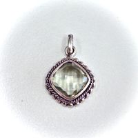 Anhänger Amethyst grün (Prasiolith) mit Silber 925