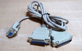 Druckerkabel  parallel 3 Anschlüse 1 M und 2 W