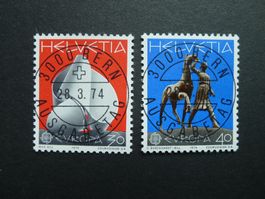 1974 Nr. 556+557 mit ET-Vollstempel von Bern
