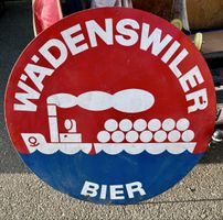 Originales Wädenswiler Bier Emailschild 100cm Durchmesser