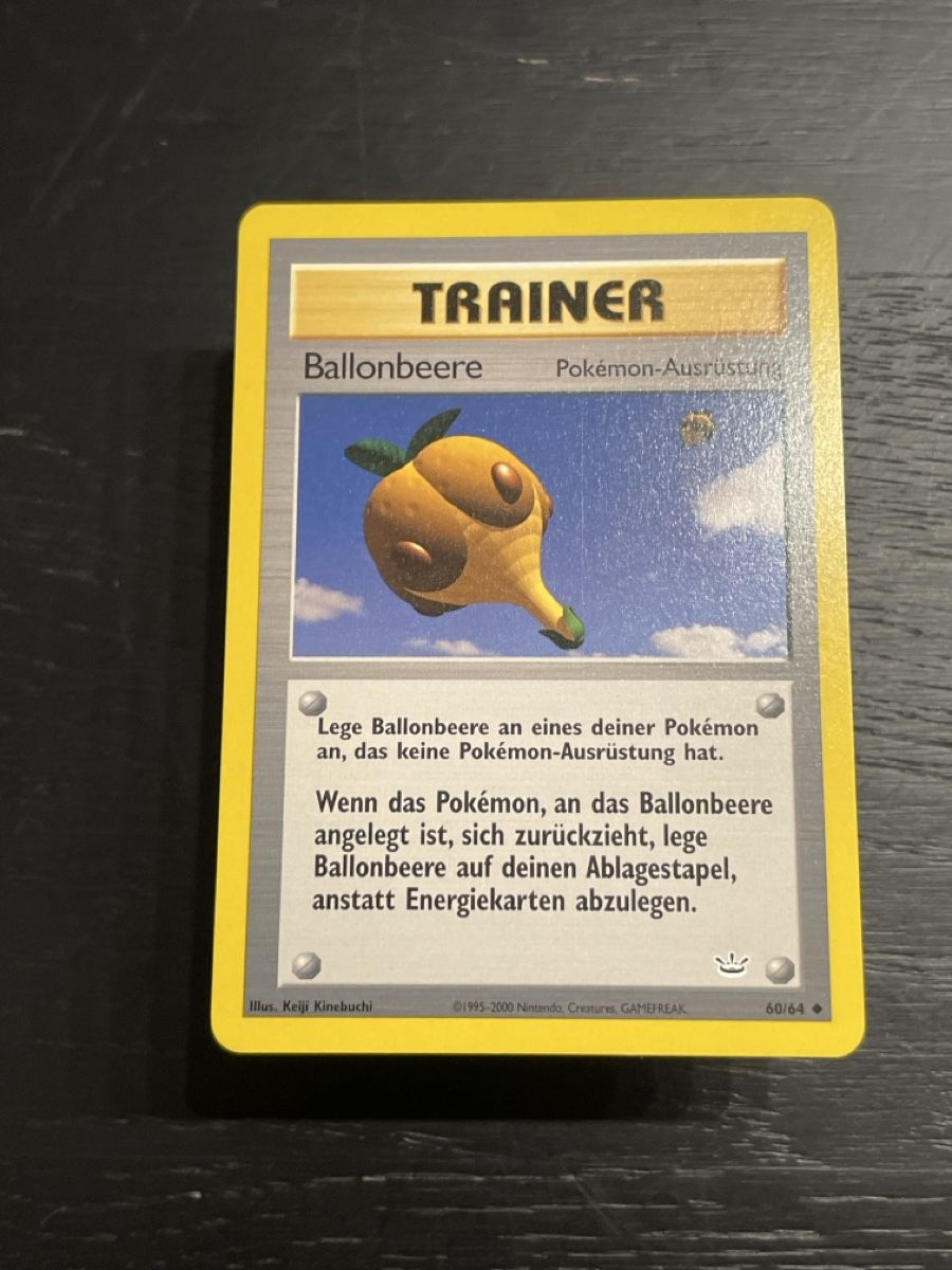 Pokémon Carte collezionabili: Pokemon Ballonbeere 60/60 trainer neo – Usato da Hugelshofen venduto da Suimosa