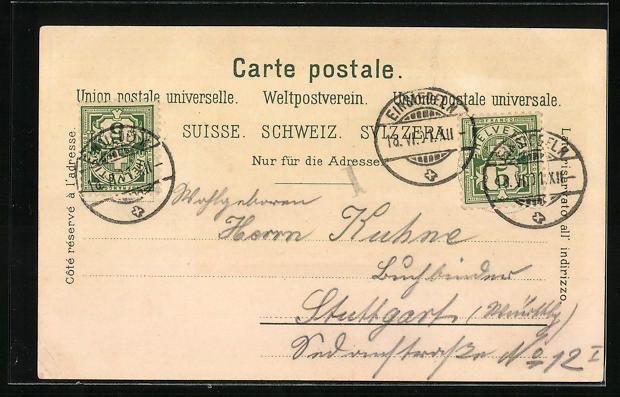 Cartoline postali: Litho Einsiedeln, Kloster Einsiedeln, Ge – Usato da Berlin venduto da bartko-reher 1