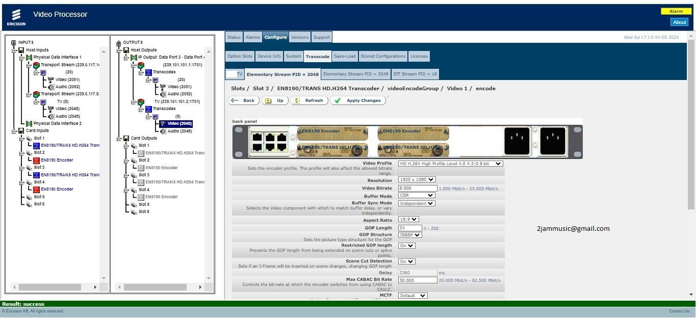 Sistemi audio & multimediali: Tandberg EN8190 Video DVB IPTV Encoder H264 – Usato da Zürich venduto da 2JamMusic 3