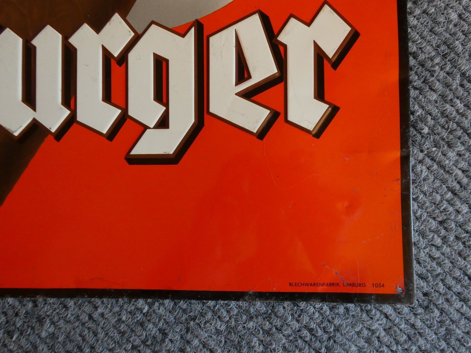 Insegne: Original Blech-Werbeschild Burger Stumpen – Usato da Lüchingen venduto da Eeizo 4