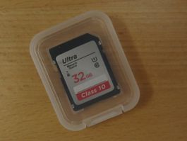 SD Karte Ultra 32 GB Class 10 mit Hülle - neu