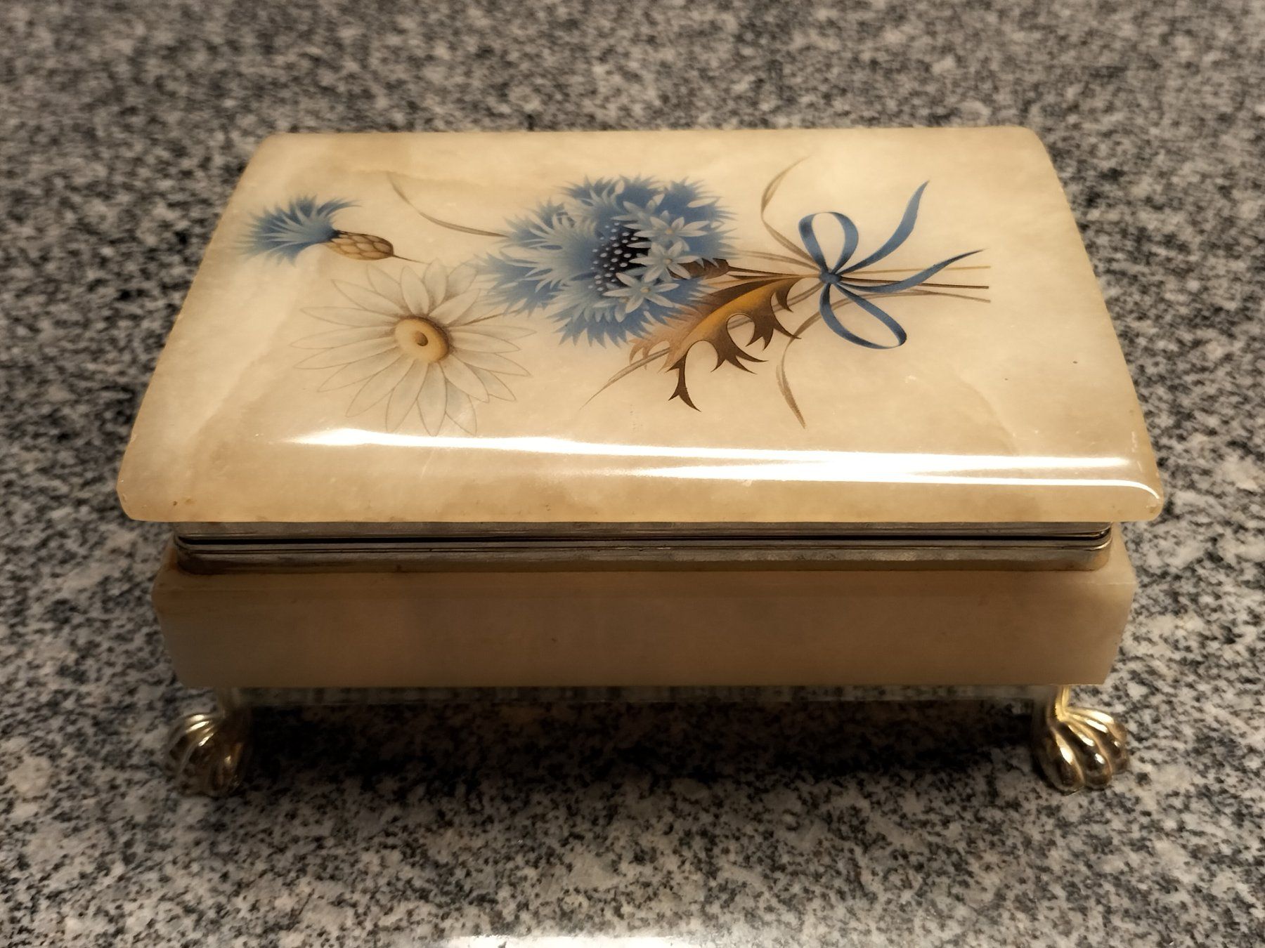 Portagioie: Schöne Schmuckdose mit Blumenmotiv – Usato da Innerberg venduto da simon30432