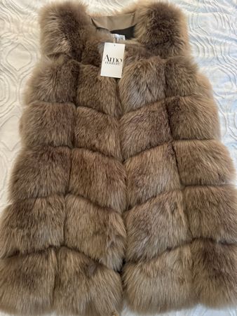 Amo Couture Kunstpelzjacke (brandneu mit Etiketten) L