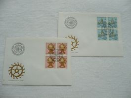 1983 2 FDC Europamarken 4er-Blocks SBK 698 - 699