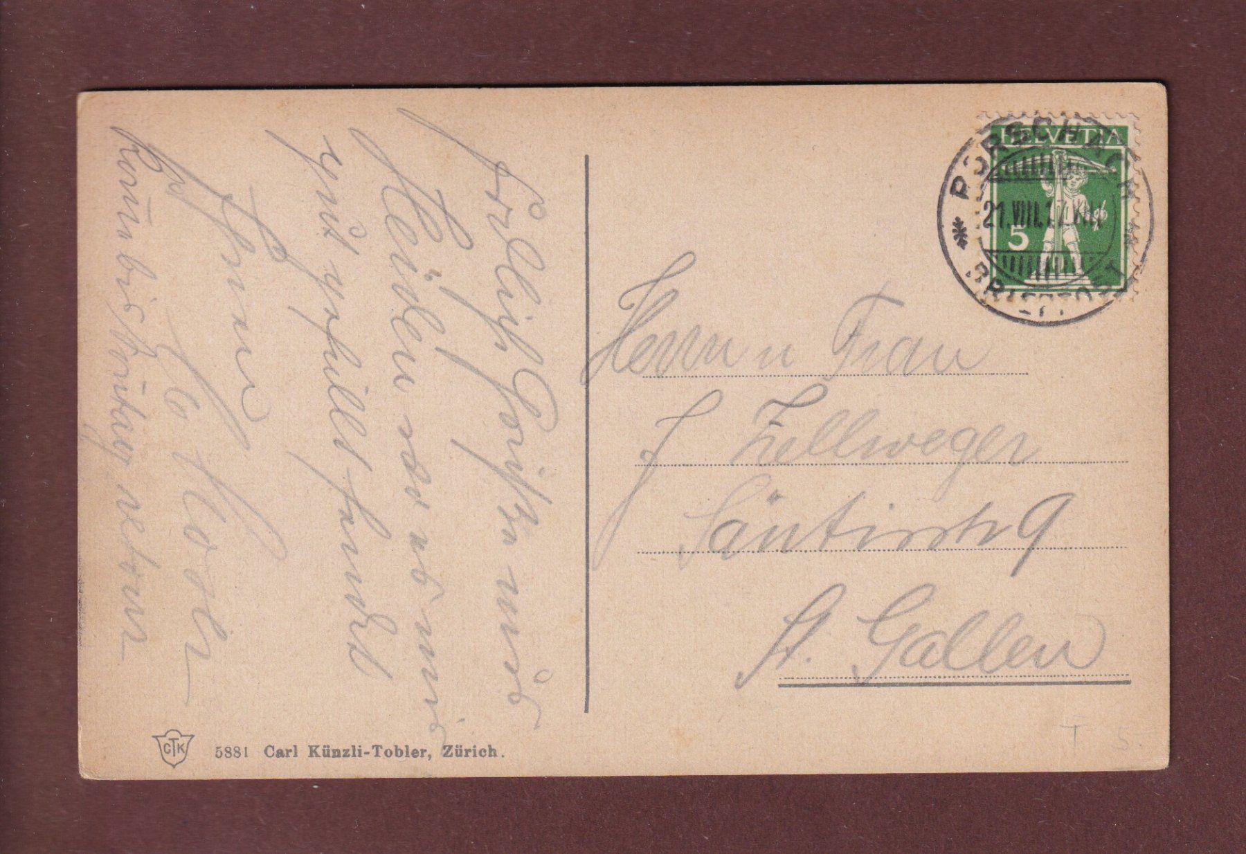 Cartoline postali: HEIDEN - 1917 – Usato da Pully venduto da nicecards 1
