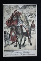 Postkarte barmherziger Samariter Eug. Burnand gebraucht 1923