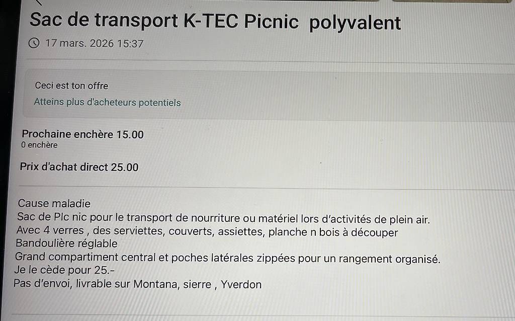 Borse: Sac de transport K-Tech Picnic polyvalent – Usato da Mollens VS venduto da cha_wh9r