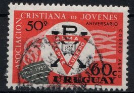 Timbre Uruguay 1952, 50e anniversaire, oblitéré