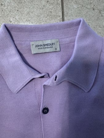Polo John Smedley Herren Grösse M Lavendel guter Zustand