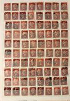 Collection timbres Royaume-Uni rouges variés