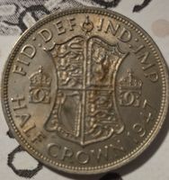 Halbe Krone Grossbritannien 1947 akzeptabler Zustand
