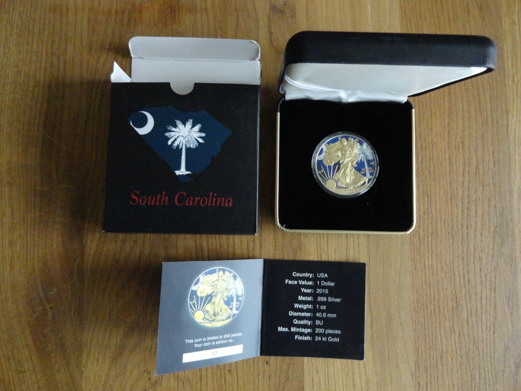 Tutti le monete: 2015 American Silver Eagle - State Flags - South Carolina – Nuovo (secondo la descrizione) da Gerlafingen venduto da Shiva_74 2