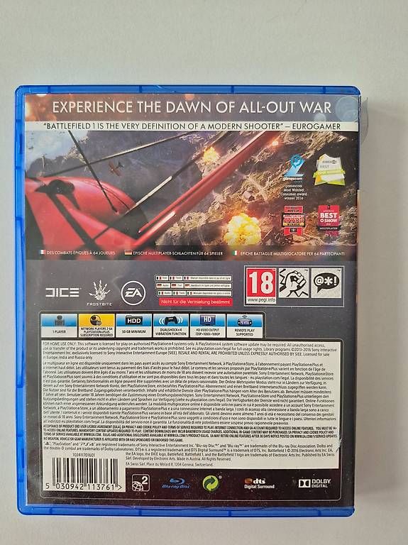 Spiele: Battlefield 1 PS4 – Gebraucht aus Horw von Mschaefer 1