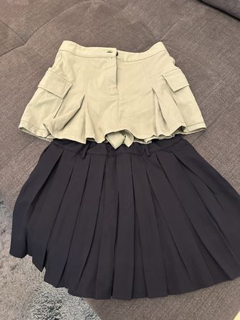 Rock-Set: Sommerröcke, Mini, Gr. S, Khaki & Navy,