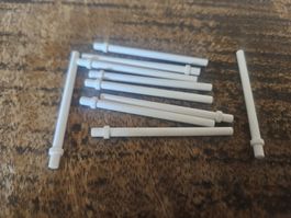 lego 4095 lot de 10 pièces White Bar 6.6L with Stop Ring